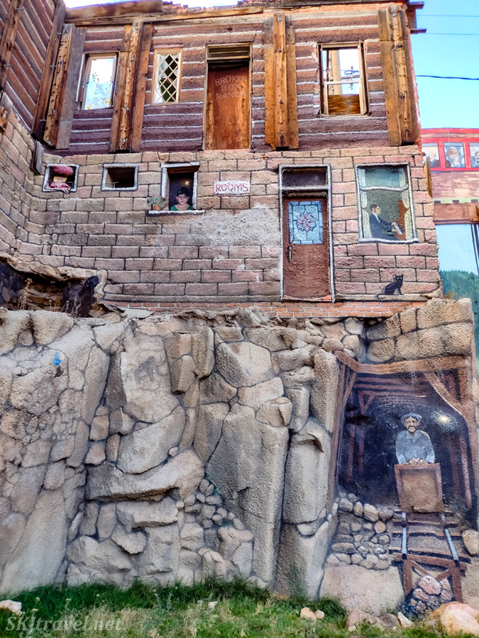 Street mural in Cripple Creek, Colorado.