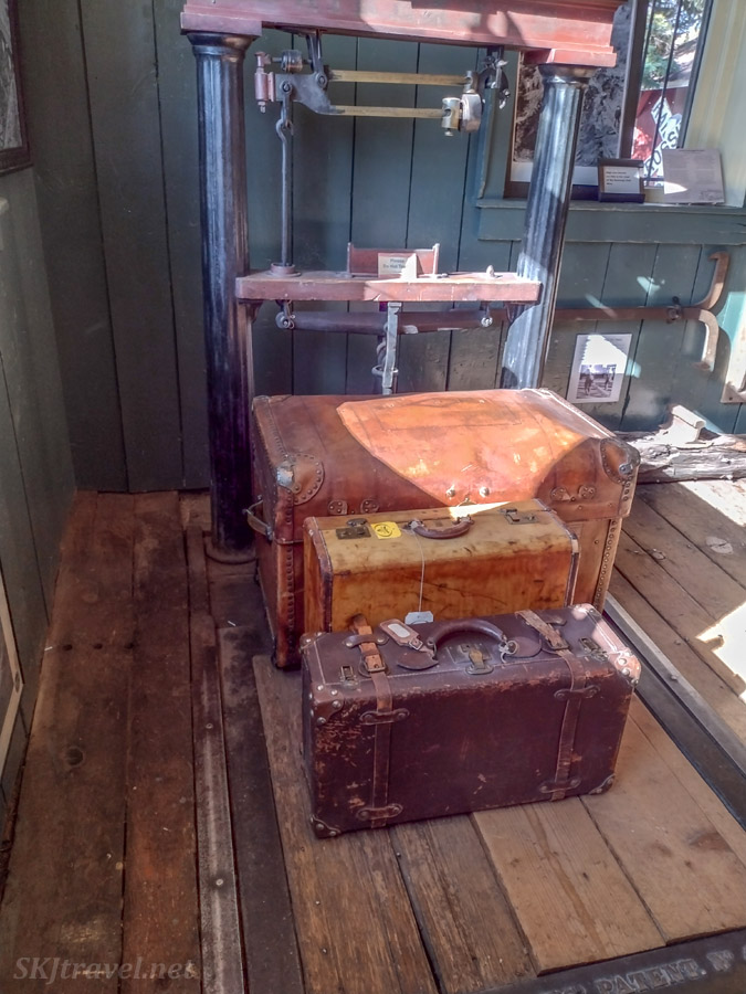 Luggage scale at former railway station, Cripple Creek, Colorado.